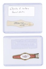 Charles E Wilson Signed Vintage Cigar Wrapper Label JSA General Electric 1953 picture