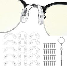15 Pcs Eyeglasses Nose Pads, Saddle Bridge Nose Pads Soft Silicone Screw-in Eyeg picture