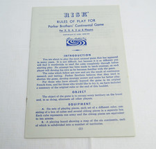 Risk Game 1963 Rules of Play Parker Brothers Replacement Instructions Risk picture