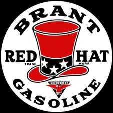 Brant Red Hat Independent Gasoline NEW Sign: 14
