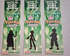 Pokemon Rayquaza Emerald bookmark SET OF 3 MINT condition Gameboy Advanced 2005 picture