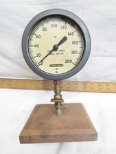 Vintage Lonergan Steam Pressure Gauge Ames Iron Works Oswego NY GM Boiler Gage picture