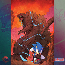 SONIC vs GODZILLA #1 Exclusive Jack Lawrence Virgin Variant IDW 2026 /150 w. COA picture