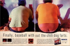 KEMCO Virtual League Baseball N64 2 pg Magazine Ad 1997 Vintage Funny Nintendo picture