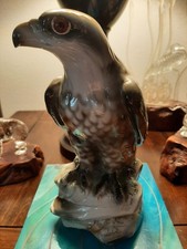 ANTIQUE PORCELAIN PRE-1900 NICELY DETAILED COLORFUL EAGLE.  SUPERB CONDITION. picture