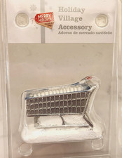 NEW MERRY MOMENTS 2023 ALDI Shopping Cart w/Coin slot Holiday Village Accessory picture