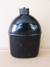 1942 US WWII US Military Black porcelain enamel Canteen made REP Co. Canton Ohio picture