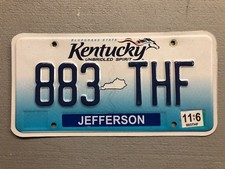 KENTUCKY LICENSE PLATE UNBRIDLED SPIRIT/BLUEGRASS RANDOM LETTERS/NUMBERS ON SALE picture