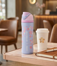 New Starbucks X Owala 2026 Sakura Limited Insulated Water Bottle 24oz Straw Cup picture