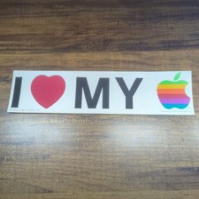 Vintage I Love My Apple Bumper Sticker 1981 picture