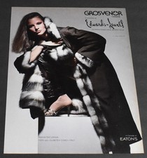 1981 Print Ad Sexy Fashion Legs Lady Heels Blonde Grosvenor Fur Coat Eaton's Art picture