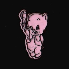 Porky Pig Looney Tunes Flexible Vtg Rubber Fridge Magnet Cartoon '70s picture