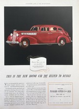 1938 Ad (9 3/4  X 13 1/4 inches) 1939 Packard Super-8 4-Door 5-Passenger Sedan picture
