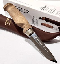 Marttiini Finland Lumberjack Drop Point Skinning Hunting Knife Leather Sheath picture