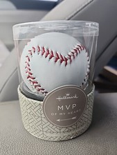 Hallmark MVP OF MY HEART Stitched BASEBALL Valentines Day Gift NEW IN BOX picture