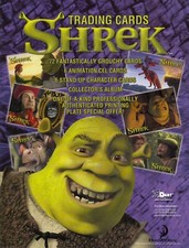 SHREK THE MOVIE 2001 DART FLIPCARDS PROMO PROMOTIONAL SALE SELL SHEET picture