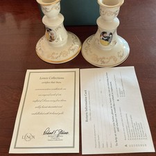 LENOX Disney SNOW WHITE CANDLESTICKS - Made in U.S.A.  - NEW in BOX with COA picture