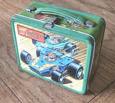 Vintage 1970 Johnny Lightning Metal Lunchbox. Aladdin. Car Racing. No Thermos  picture