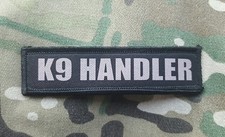 K9 Handler Black and Grey 1x4 Patch picture