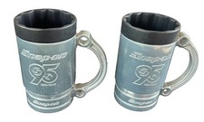 Snap-On 95th Anniversary Limited Edition 2 Piece Flankard Socket Mug Set Pewter picture