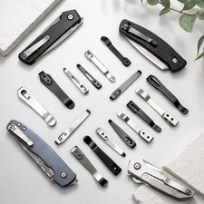 Deep Carry Pocket Clip Replacement for Folding Knife Stainless Steel w/ Screws picture