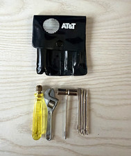 Vintage AT&T Pocket Tool Set w/ Pouch Screwdriver Adjustable Wrench Hex Keys picture