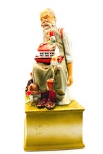 Vintage Norman Rockwell Music Box, Schmid 1979, Hand Painted Figurine picture