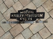 Harley-Davidson Motorcycles Bar & Shield Cutout Vintage Metal Sign picture