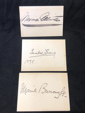 Set of 3 Legendary Victorian Actress SIGNED cards picture