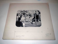 Antique Production Art Illustration Drawing - COLONIAL DANCE - AUTHENTIC picture
