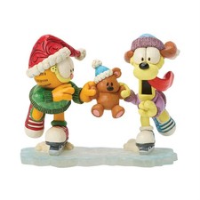 Jim Shore Garfield Odie Pooky Skating Figurine 6-Inch Comic Strip 6018797 New picture