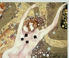 •MILO MANARA Gorgeous Pencil-Signed Print•  “Girls on Cover” (Klimt Homage) picture
