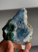 Beautiful Blue Shattuckite with Quartz & Malachite β Namibia picture
