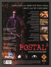 Postal 2 PC Game 2003 Big Box Promotional Retro Ad Art Print Poster - Glossy picture