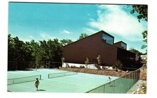 Indoor Sports pavilion at Strickland's Mountain Inn Mount Pocono PA VTG postcard picture