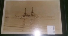 Vintage 1916 USS Nevada BB-36 Battleship RPPC Real Photo Postcard WWI Era Navy picture