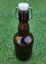 Lot of 20 Vtg Grolsch Empty Amber Bottles Porcelain Flip Swing Top Original Box picture