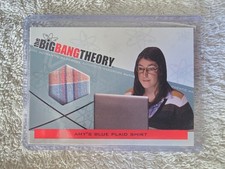 2012 Cryptozoic Big Bang Theory Amy’s Blue Plaid Shirt Wardrobe Card M-12 picture