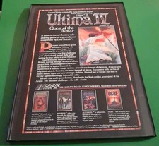 Ultima IV Quest Of The Avatar Computer Game Framed Print Ad 1987 8.5x11  picture