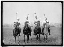 Photo:Polo Players Mounted Horseback 1915 Vintage Photograph picture