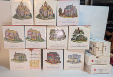 Lot of 10 Liberty Falls Houses The Americana Collection & Pewter Figures EUC picture