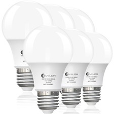 evelor 6-Pack A19 LED Light Bulbs,60 Watt Equivalent 6 Pack, Daylight 5000k picture