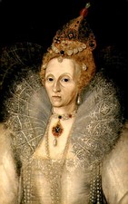 Queen Elizabeth I Portrait at Elizabethan Garden, 1592 Postcard picture