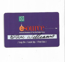 THE FLINT PUBLIC LIBRARY ESOURCE LIBRARY CARD picture