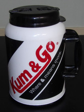 Kum & Go 100 oz Whirley Drink Works Insulated Travel Mug Handled Cup Lid XM-100 picture