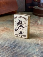 Lick a Witch | Halloween Pinup | Solid Brass Zippo | Made In USA picture