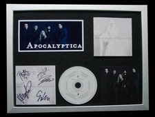APOCALYPTICA+SIGNED+FRAMED+SHADOWMAKER+BLOOD=100% AUTHENTIC+EXPRESS GLOBAL SHIP picture