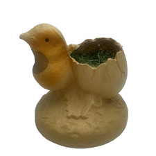 Antique 1930s Candy Container Paper Mache Pulp Hatching Chick FN Burt Company #2 picture