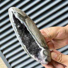 2.4 lb  Natural crystal geode quartz cluster crystal specimen Healing picture