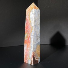 310g Rare Mexican agate obelisk Shi Ying crystal tower point aura decoration picture